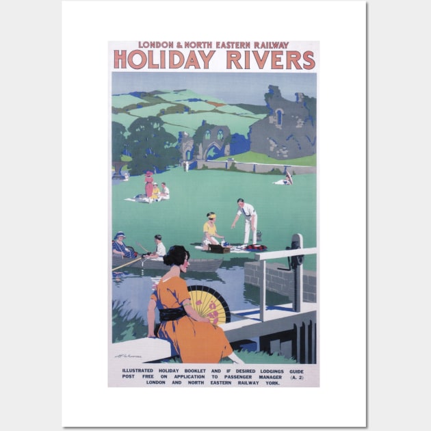 Holiday Rivers - LNER - Vintage Railway Travel Poster - 1930s Wall Art by BASlade93